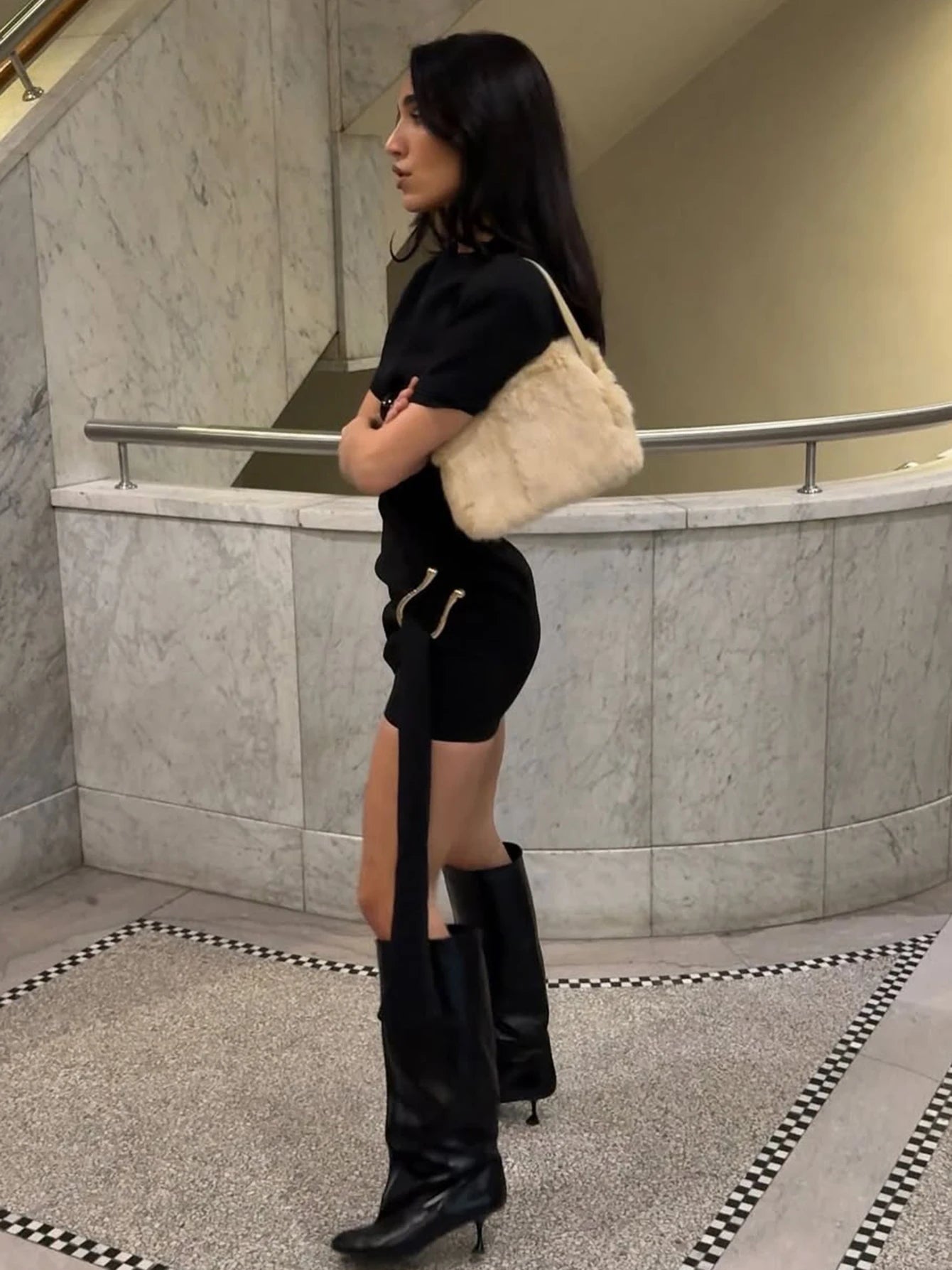 Dulzura O-Neck Short Sleeves Lace Up Bodycon Metal Button Mini Dress Solid Casual Elegant Short Dress Club Streetwear Outfit