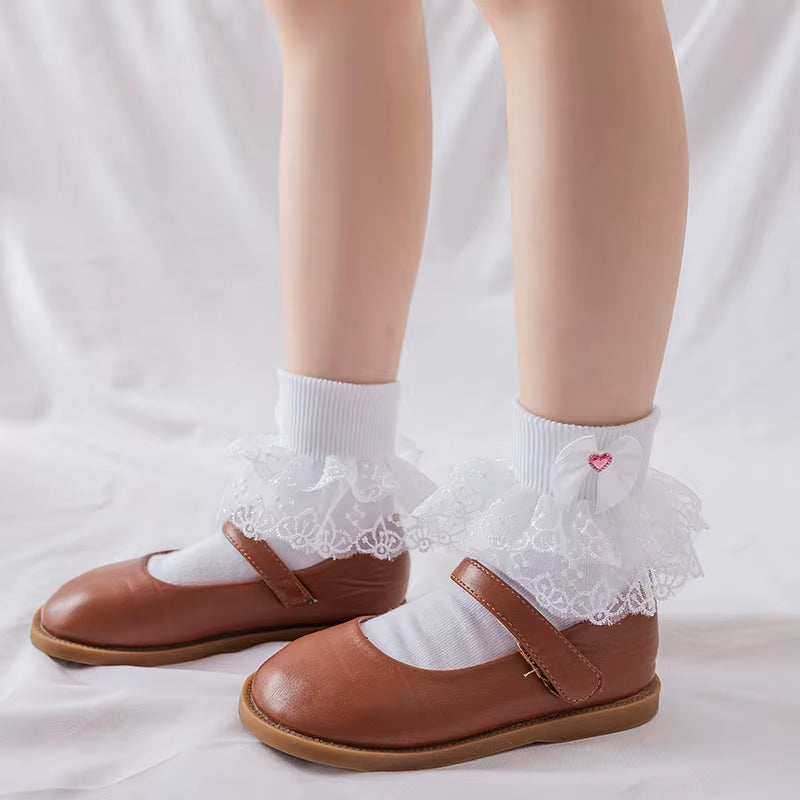 Children Lace Socks Girl Socks Cotton Socks Baby Princess Children Lace White Socks Dance