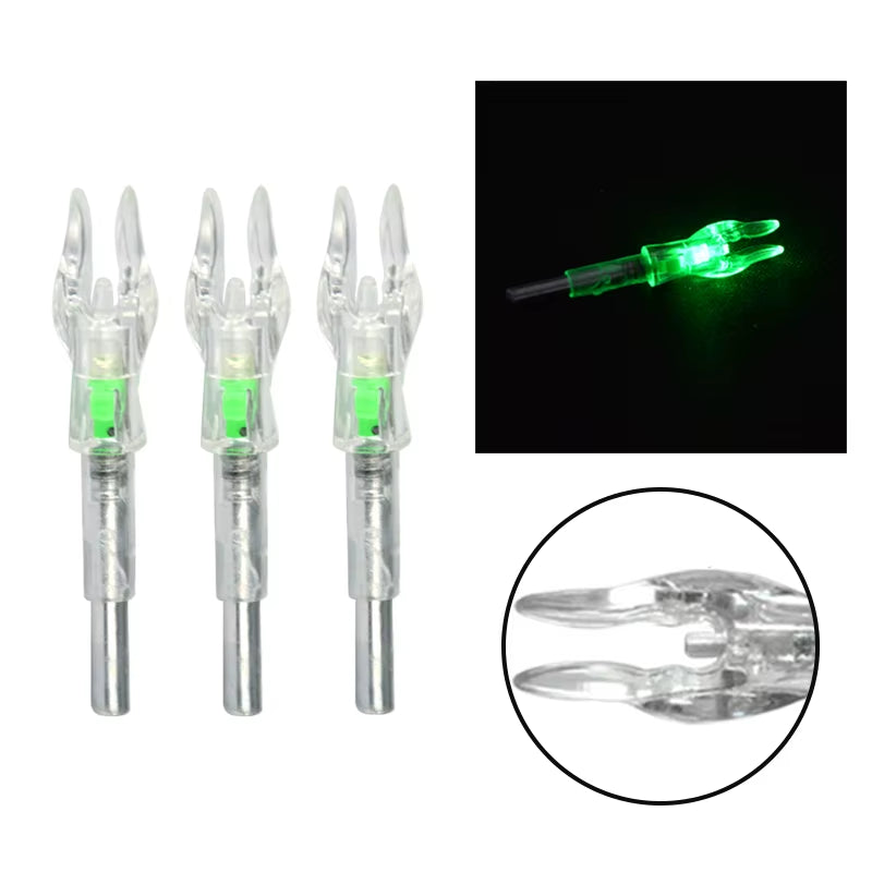 3Pcs/Se Archery Arrow Nock Automatic Arrow Cam LED Illuminated Nock Fit 4.2Mm Arrow Shaft Outdoor Hunting Shooting Accessoires