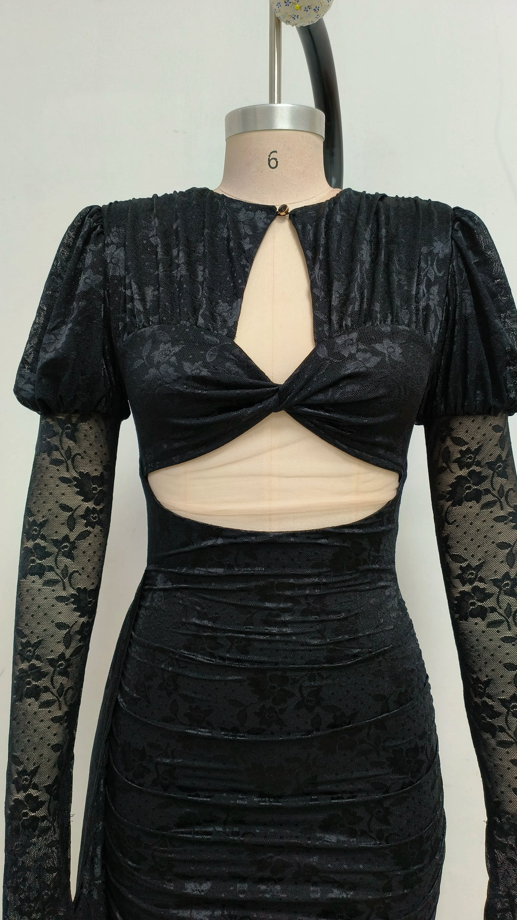 High Quality Red White Women Long Sleeve Sexy Lace Draped Bodycon Mini Dress Gloves Nightclub Party Celebrate Birthday Dress