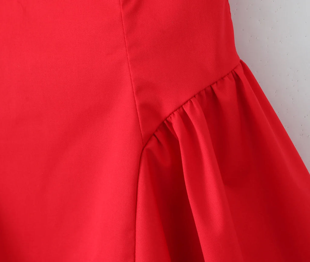 2025 Sexy Slash Collar Deep V Back Backless Mini Sleeveless Dress Women Low Waist Ruched Ball Gown Tank Dresses Summer Robe